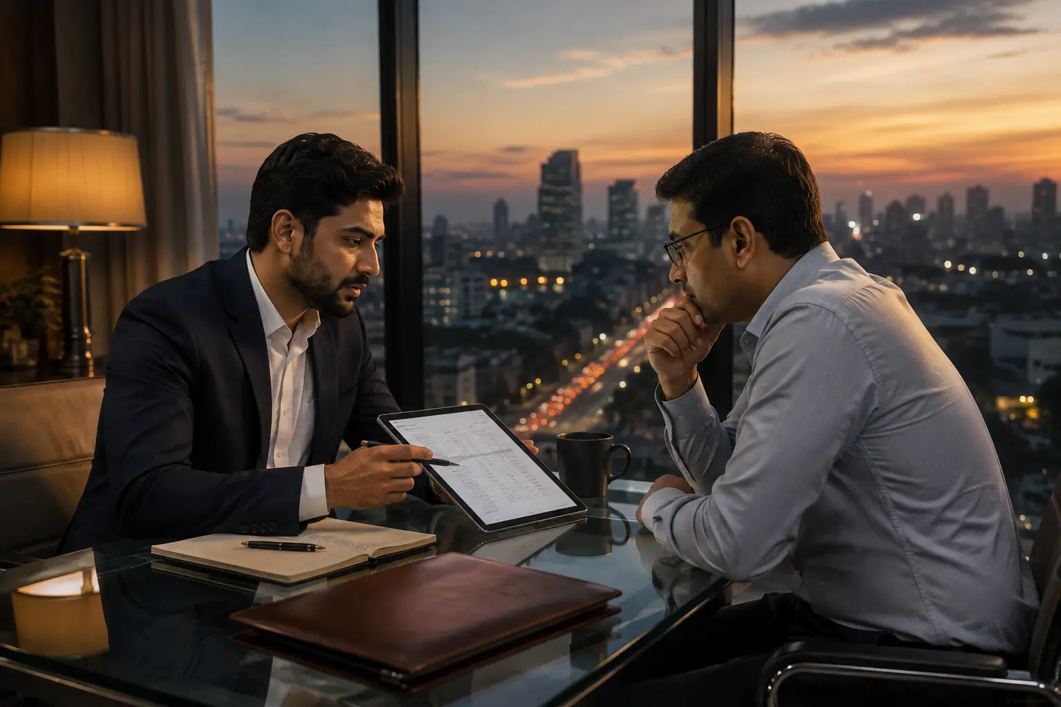 Legal advisor reviewing a loan account for one-time settlement, representing a loan settlement company in Delhi